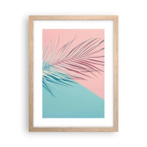 Poster în ramă de stejar deschis - Impresie tropicală - 30x40 cm