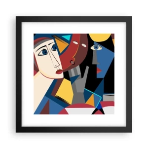 Poster în ramă neagră - Discuția cubiștilor - 30x30 cm