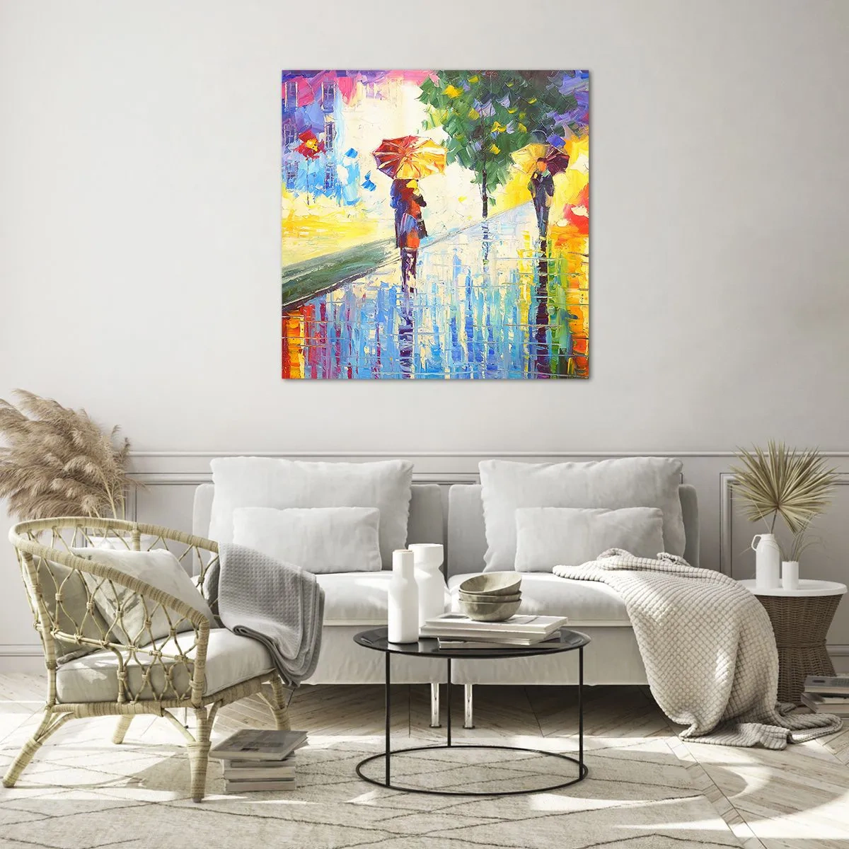 Tablou pe sticlă - Și totul este clar - 60x60 cm