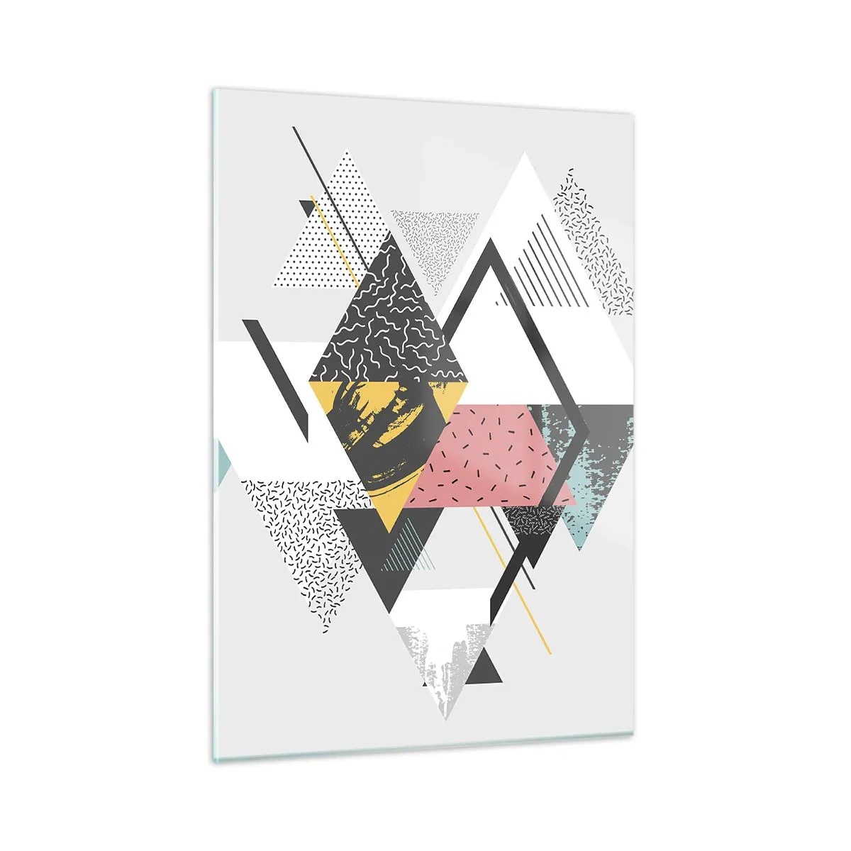 Tablou pe sticlă - Variația triunghiului și a rombului - 50x70 cm