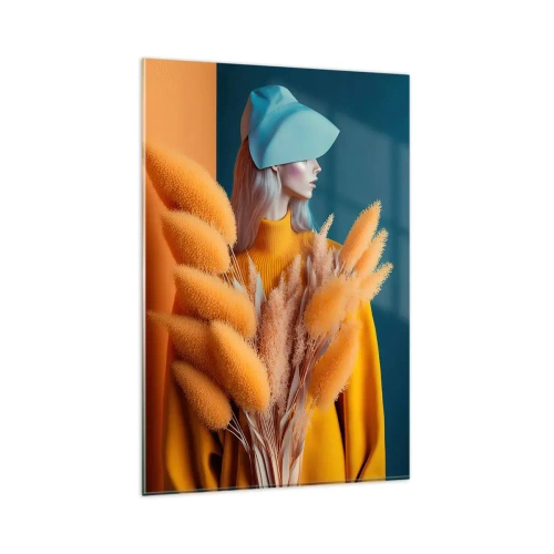 Tablou pe sticlă - Portret pufos - 80x120 cm