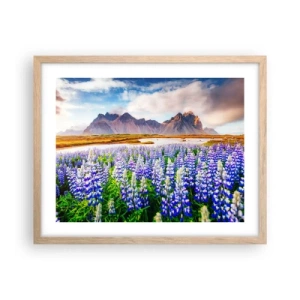 Poster în ramă de stejar deschis - Putere și severitate alături de blândețe - 50x40 cm