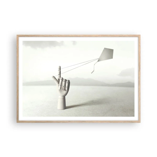 Poster în ramă de stejar deschis - Încercare de forță - 100x70 cm