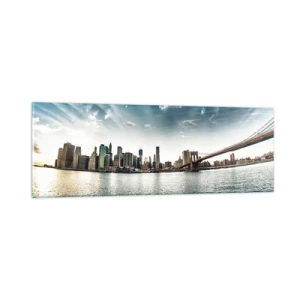 Tablou pe sticlă - Insula de sticlă - 90x30 cm