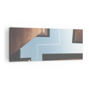Tablou pe pânză - Deasupra labirintului urban - 100x40 cm