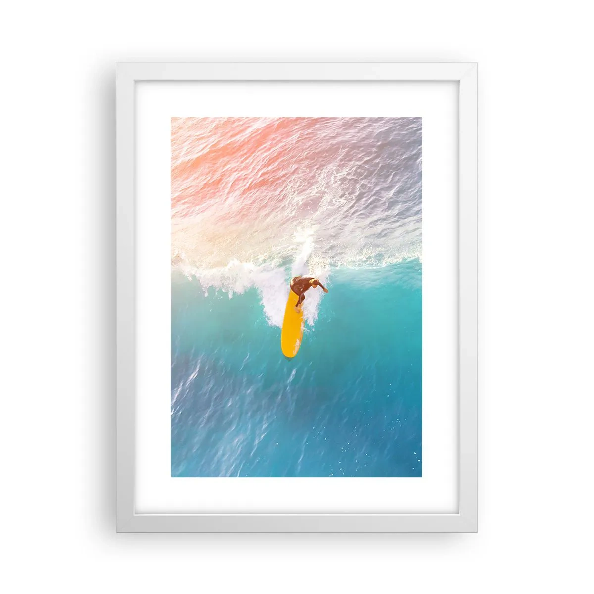 Poster în ramă albă - Călărețul oceanului - 30x40 cm