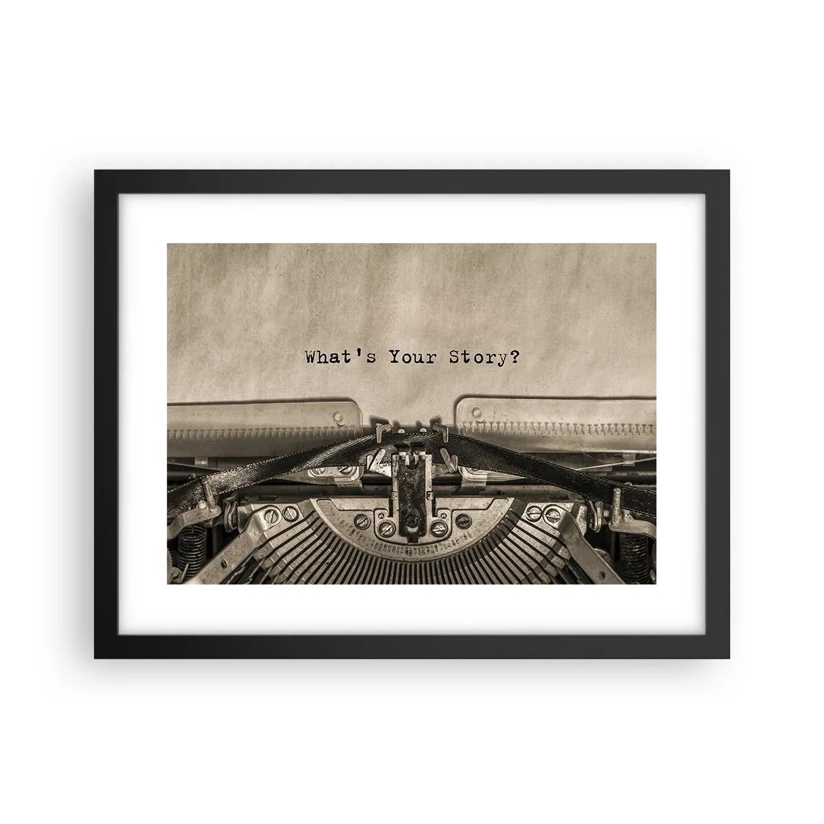 Poster în ramă neagră - Spune-mi - 40x30 cm