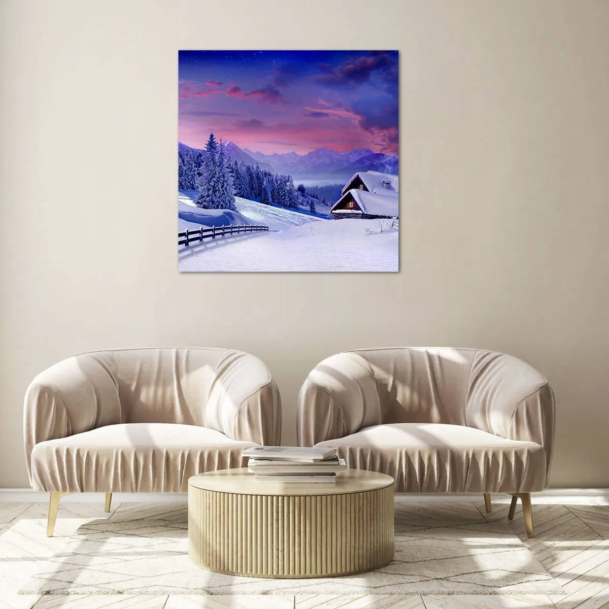 Tablou pe sticlă - Noapte liniștită - 70x70 cm