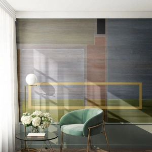 Tapet Standard Eco - Drept și liniștit - Abstracția, Artă Modernă, dreptunghiuri - 400x280 cm