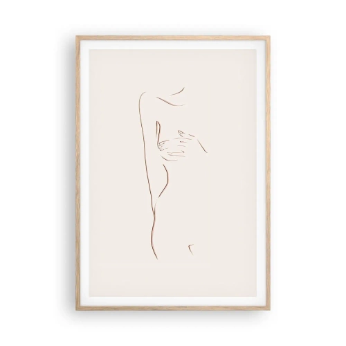 Poster în ramă de stejar deschis - Forma dorinței - 70x100 cm