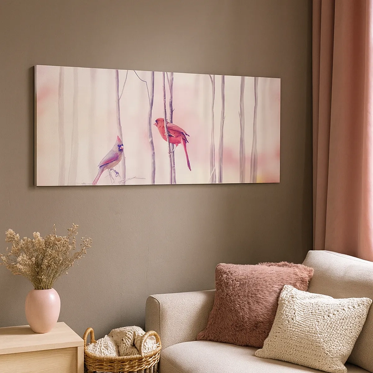 Tablou pe pânză - O poveste din Pădurea Roz - 30x30 cm