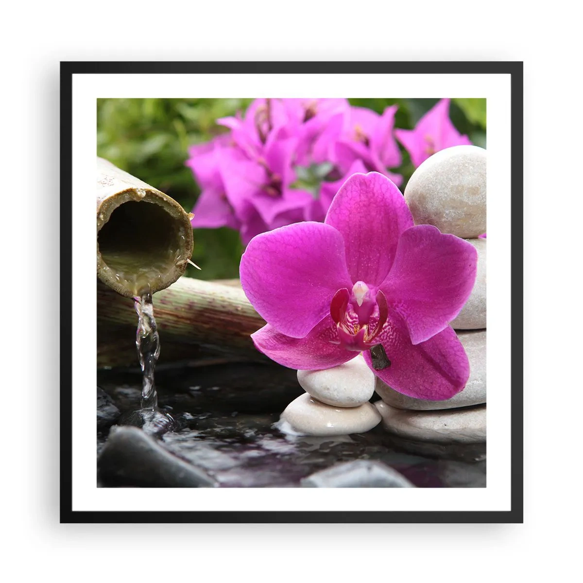 Poster în ramă neagră - Te odihnești deja - 60x60 cm