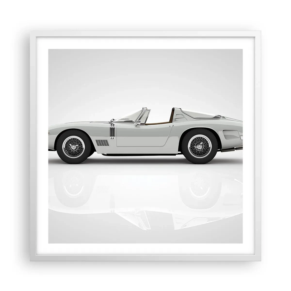 Poster în ramă albă - Promisiunea distracției - 60x60 cm