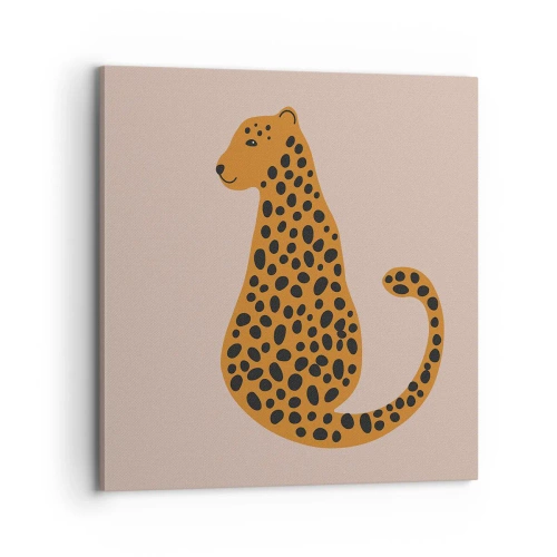 Tablou pe pânză - Modelul leopard este tot timpul la modă - 70x70 cm