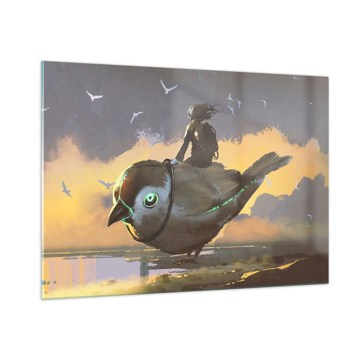 Tablou pe sticlă - O oprire într-o călătorie fantastică - 100x70 cm