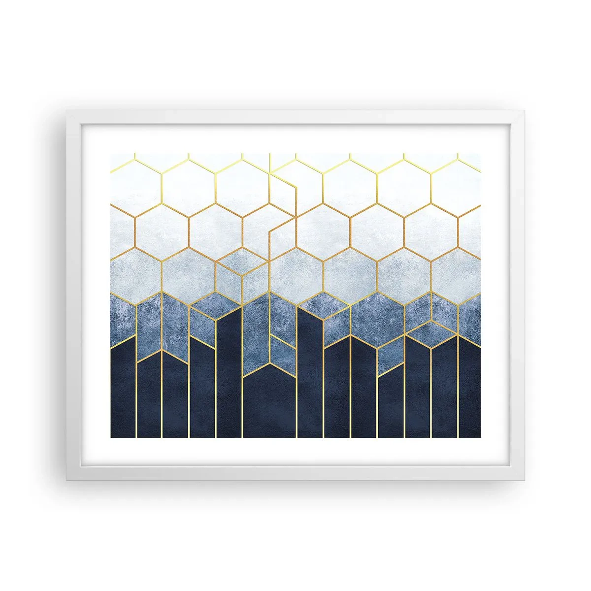 Poster în ramă albă - Compoziție în ritm sincopat - 50x40 cm