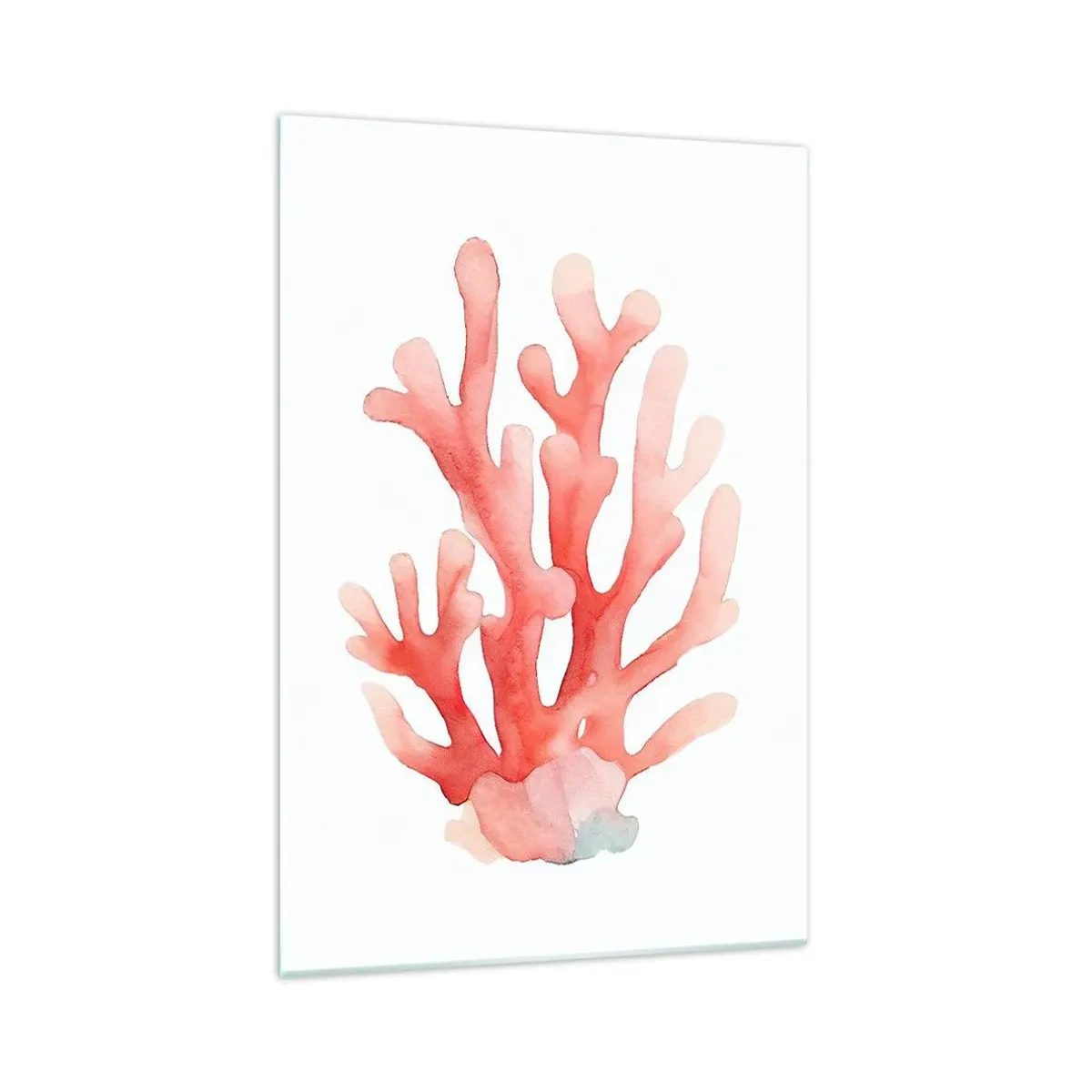Tablou pe sticlă - Culoare de coral - 70x100 cm