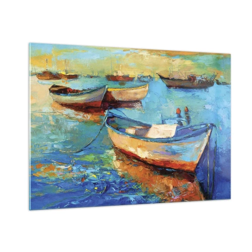 Tablou pe sticlă - Într-un golf de aur - 100x70 cm