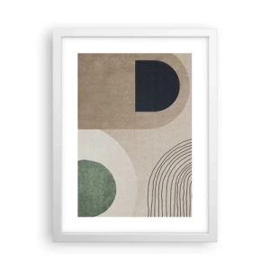 Poster în ramă albă - Blândețea ovalului - 30x40 cm