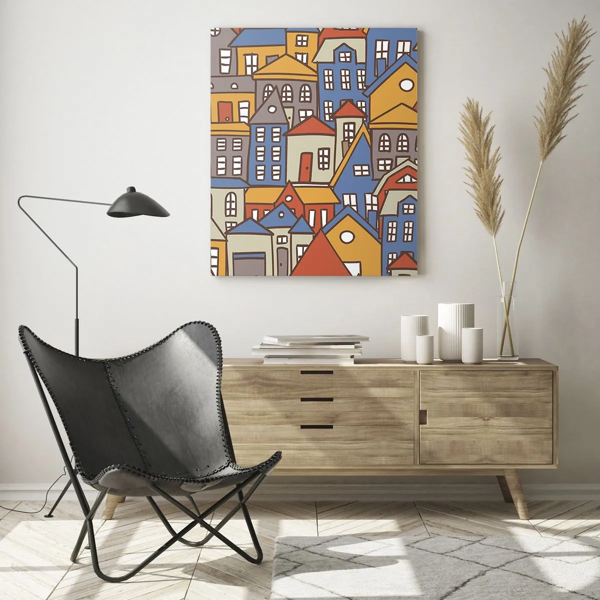 Tablou pe sticlă - În spatele casei - 50x70 cm
