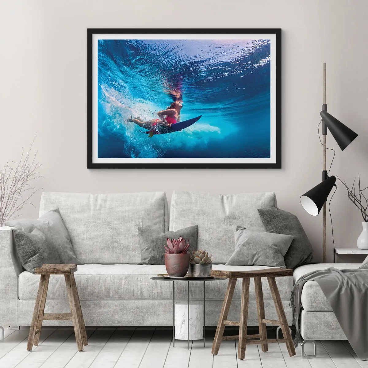 Poster în ramă neagră - Profunzimea bucuriei - 70x50 cm
