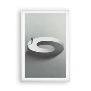 Poster în ramă albă - Înțelegi ceva? - 61x91 cm