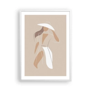 Poster în ramă albă - Moda este distractivă - 50x70 cm