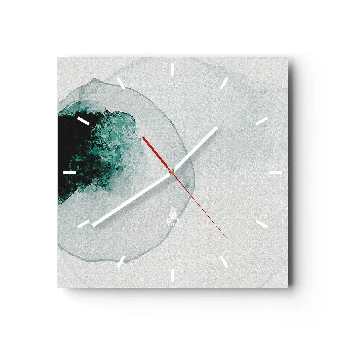 Ceas de perete - Ceas pe sticlă - Într-o picătură de apă - 30x30 cm