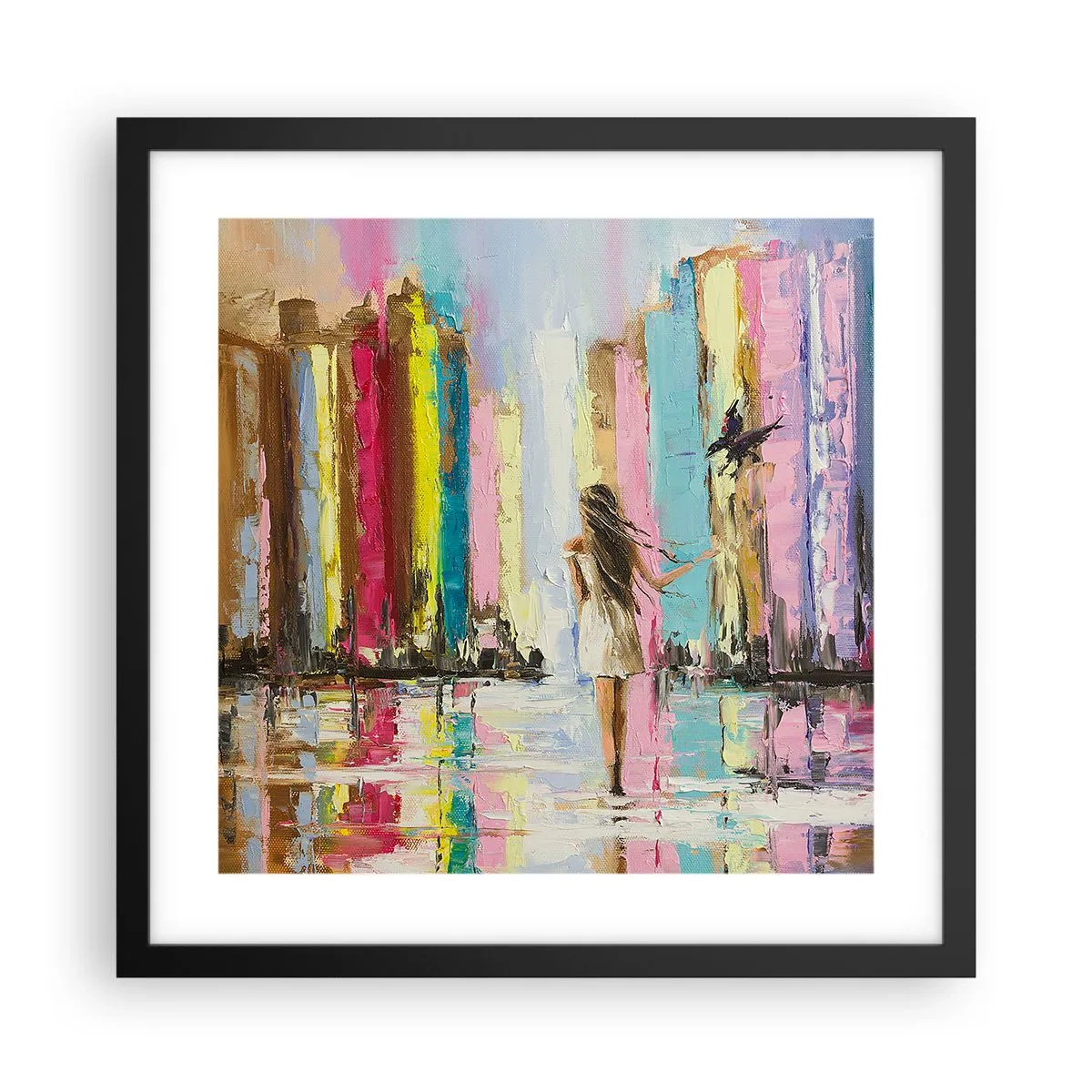 Poster în ramă neagră - Urmați-mă - 40x40 cm