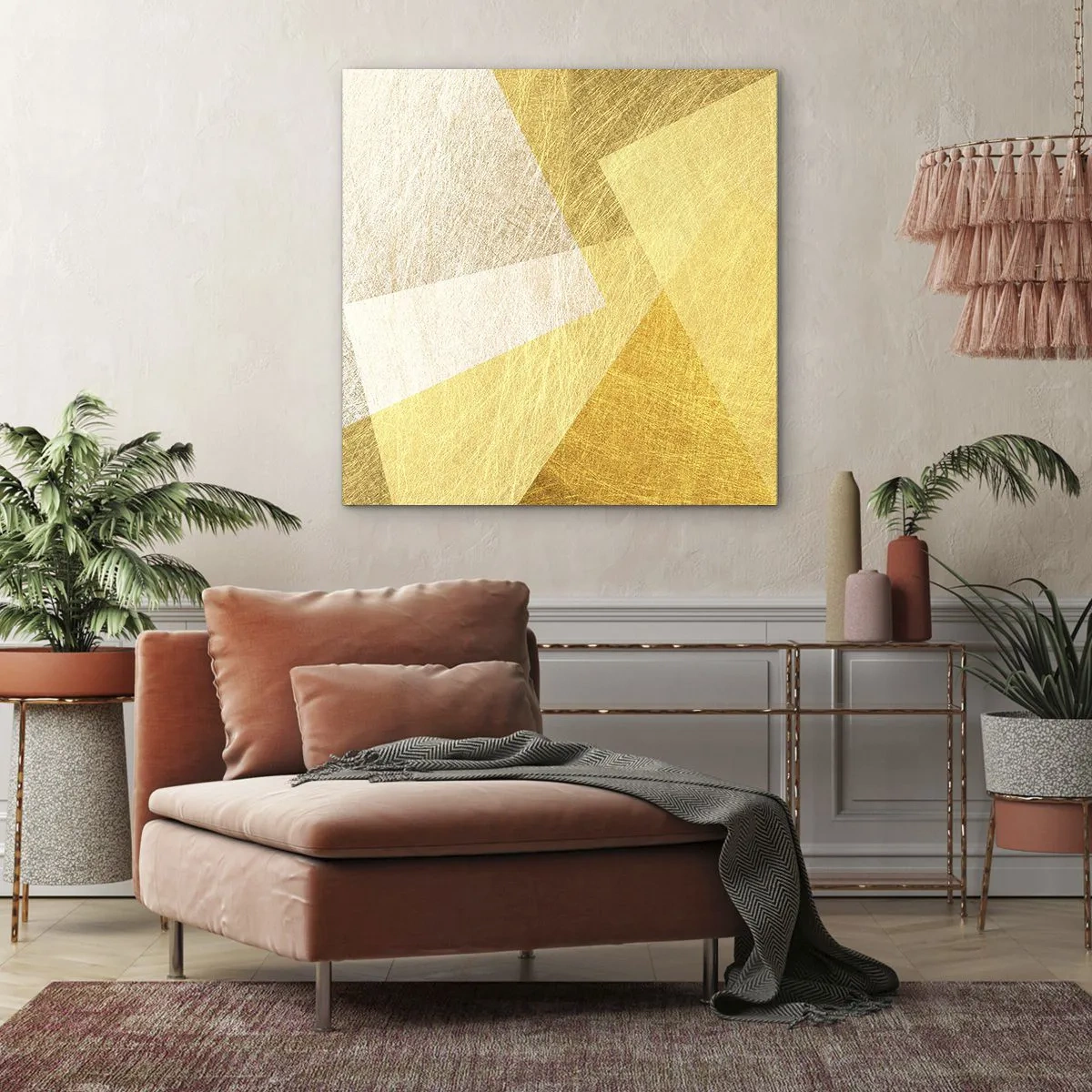 Tablou pe pânză - Vremea de geometrie - 30x30 cm