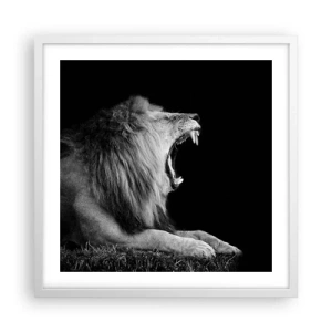 Poster în ramă albă - Fără nici o ezitare - 50x50 cm