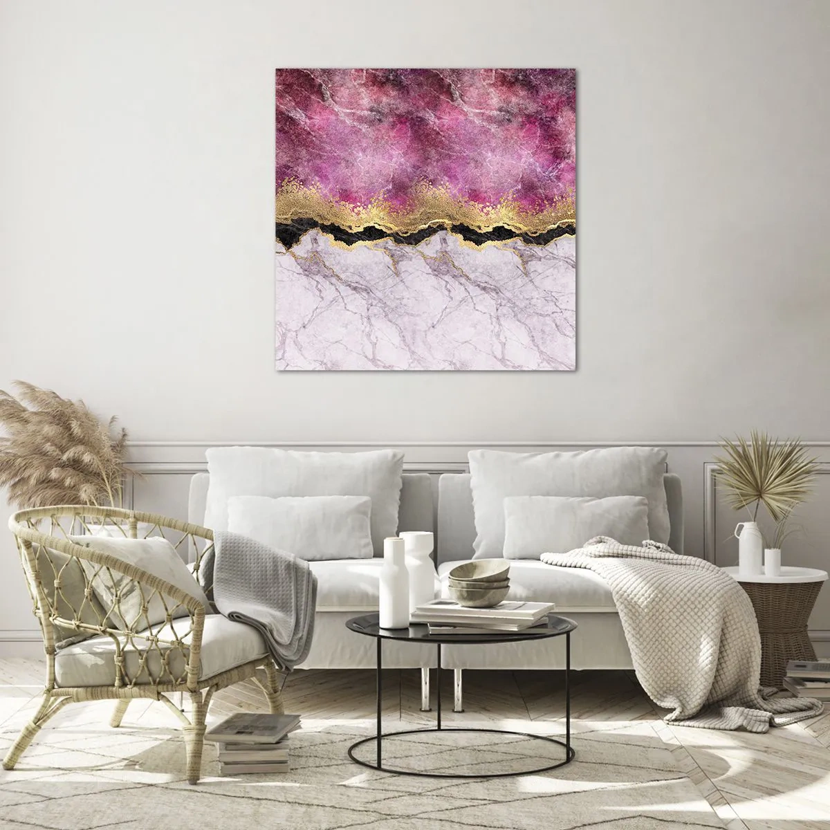 Tablou pe sticlă - La graniță - 60x60 cm