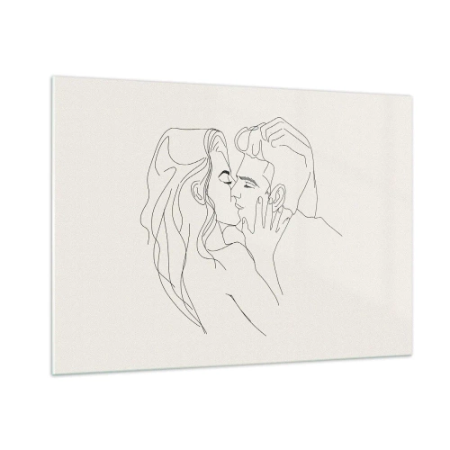 Tablou pe sticlă - Încurcați în sentimente - 100x70 cm