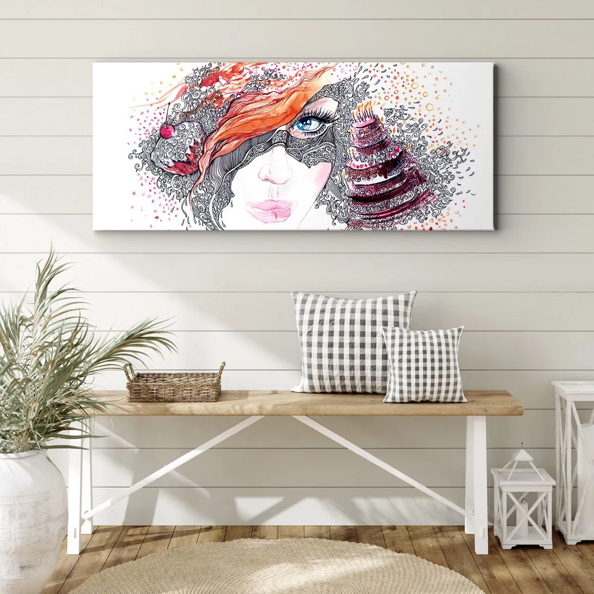 Tablou pe pânză - Cu ea fiecare zi e o sărbătoare - 160x50 cm