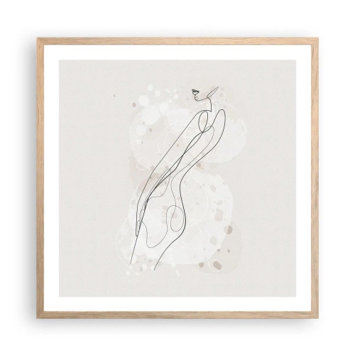 Poster în ramă de stejar deschis - Să rătăcești cu privirea - 60x60 cm