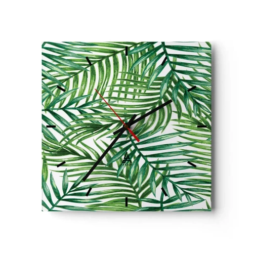 Ceas de perete - Ceas pe sticlă - Sub bolta verde - 40x40 cm