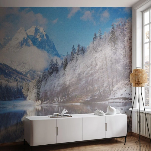 Tapet Standard Eco - Veghe de zăpadă - Iarnă, Peisaj, Munţi - 150x105 cm