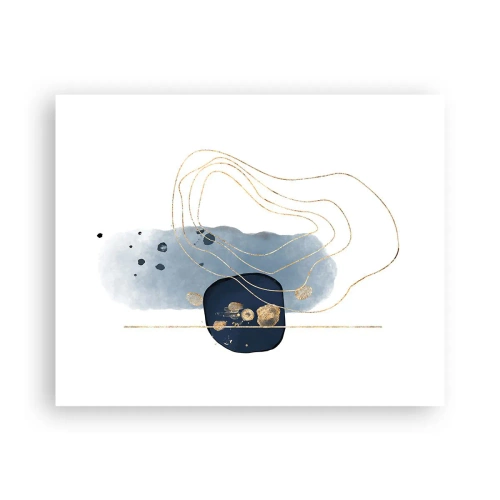 Poster - Fantezie albastru-auriu - 50x40 cm