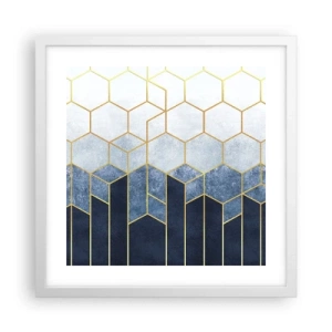 Poster în ramă albă - Compoziție în ritm sincopat - 40x40 cm