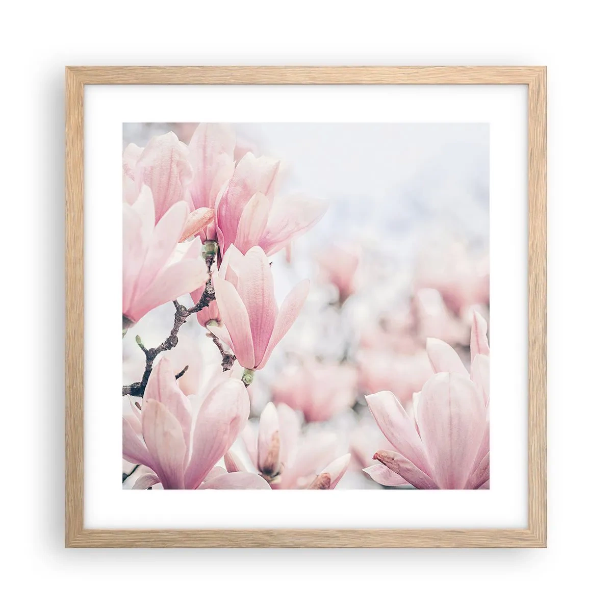 Poster în ramă de stejar deschis - Idealul de subtilitate - 40x40 cm