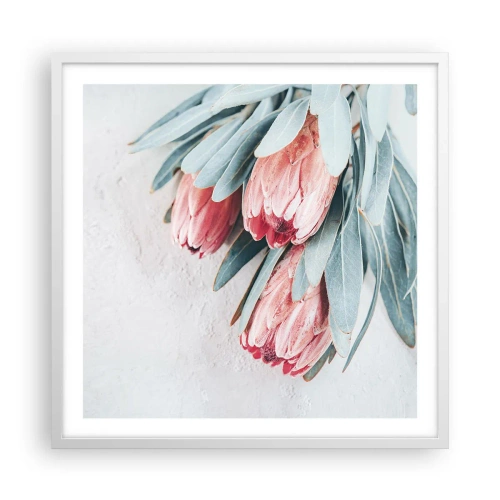 Poster în ramă albă - Rușinate de propria lor frumusețe - 60x60 cm
