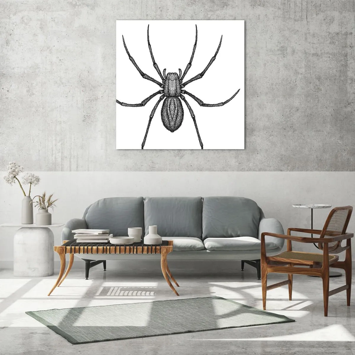 Tablou pe sticlă - Precizie tulburătoare - 60x60 cm