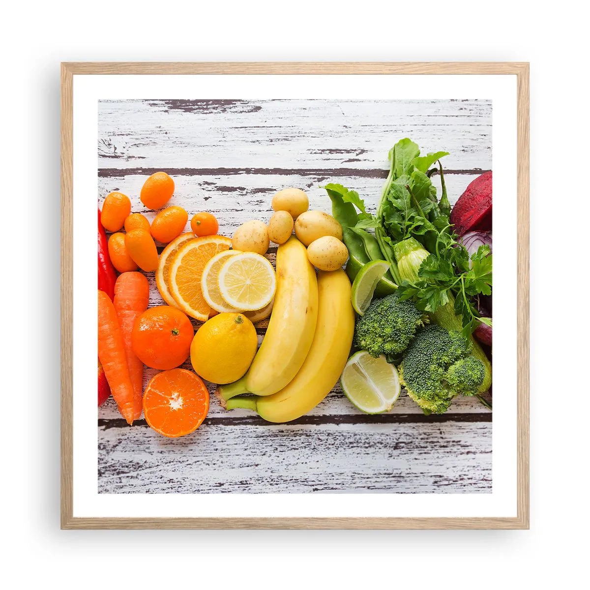 Poster în ramă de stejar deschis - Nu este de ajuns? - 60x60 cm