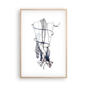 Poster în ramă de stejar deschis - Un studiu al atingerii - 61x91 cm
