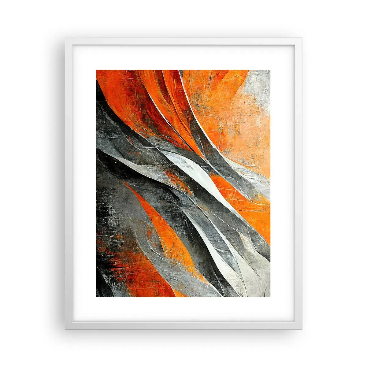Poster în ramă albă - Căldură și frig - 40x50 cm