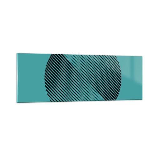 Tablou pe sticlă - Cercul - o variație geometrică - 90x30 cm