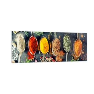 Tablou pe sticlă - Magie culinară - 140x50 cm