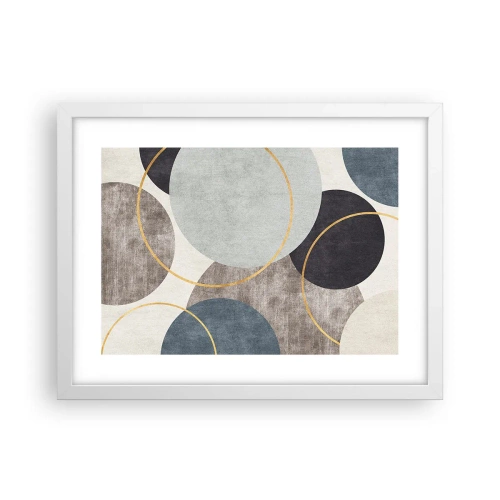 Poster în ramă albă - Roată cu roată - 40x30 cm