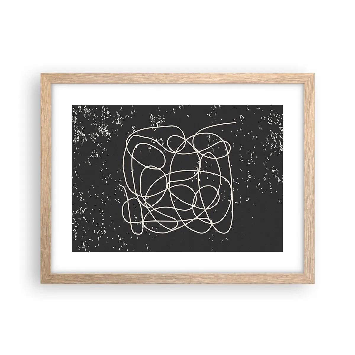 Poster în ramă de stejar deschis - Gânduri rătăcitoare - 40x30 cm
