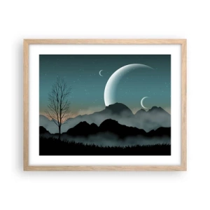 Poster în ramă de stejar deschis - Carnavalul unei nopți înstelate - 50x40 cm